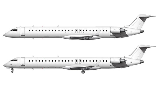 All White Bombardier CRJ-900 template