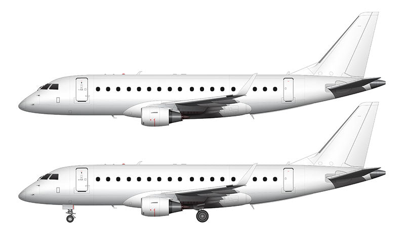 All White Embraer 170 template