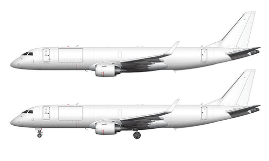 All White Embraer 190F template