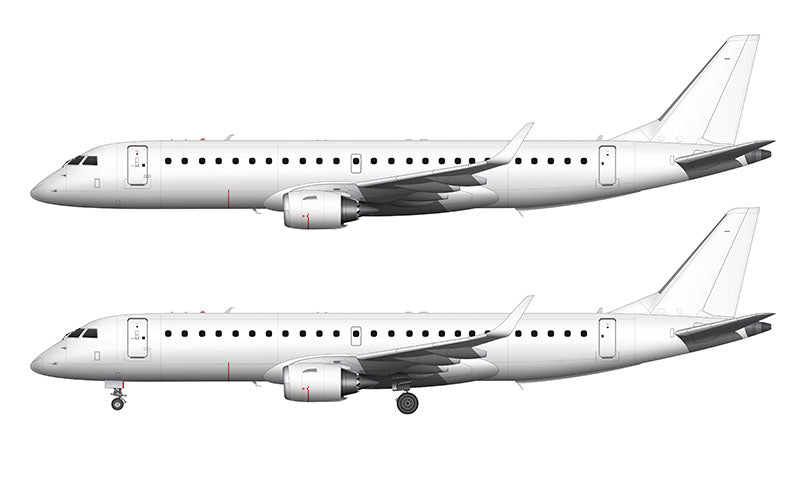 All White Embraer 190 template