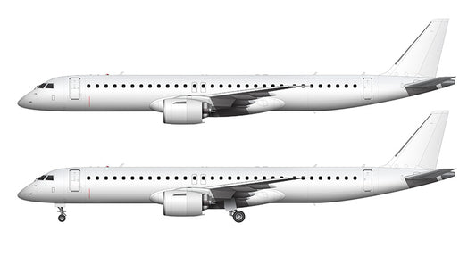 All White Embraer 195-E2 template