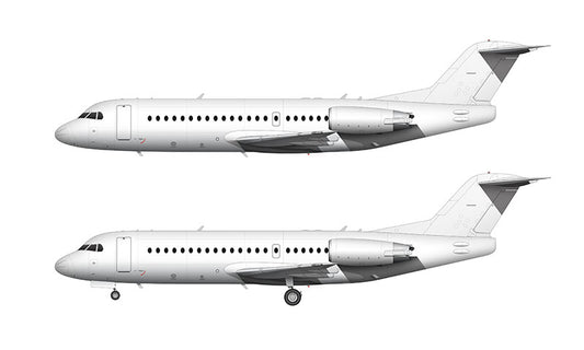 All White Fokker 70 template