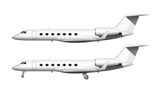 All White Gulfstream G550 (GV-SP) template