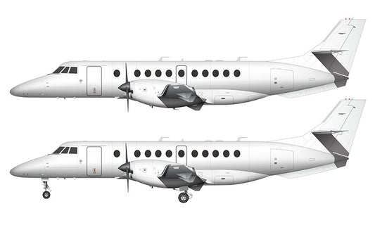 All White British Aerospace Jetstream 41 Illustration