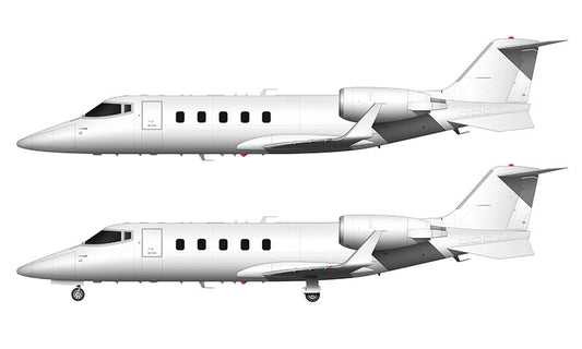 All White Learjet 60 template