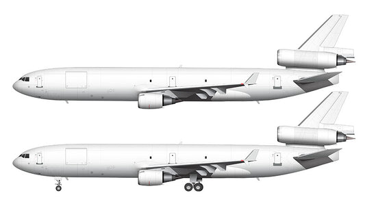 All White McDonnell Douglas MD-11F template