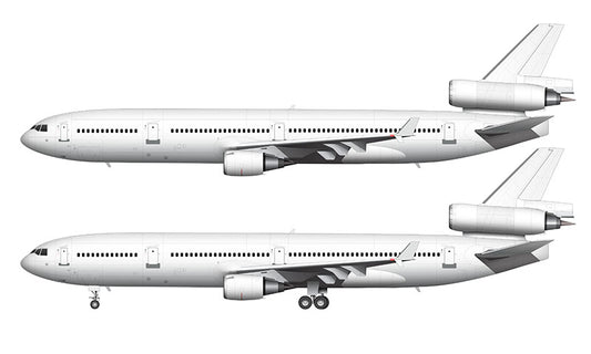 All White McDonnell Douglas MD-11 template