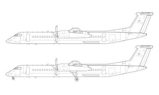 Bombardier DHC-8-402 Q400 line drawing