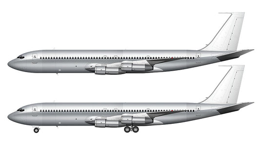 Bare Aluminum Boeing 707-320C template