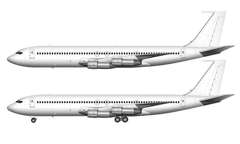 All White Boeing 707-320C template