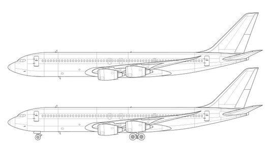 Boeing 707 MAX line drawing