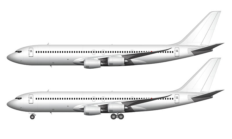 All White Boeing 707 MAX template