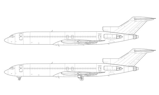 Boeing 727-200 line drawing