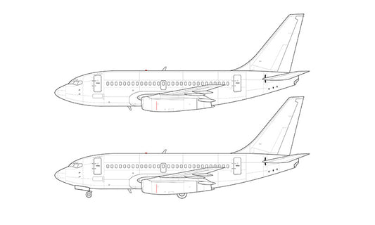 Boeing 737-100 retrofit line drawing