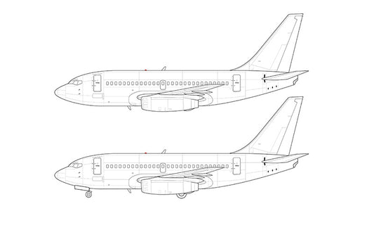 Boeing 737-100 line drawing
