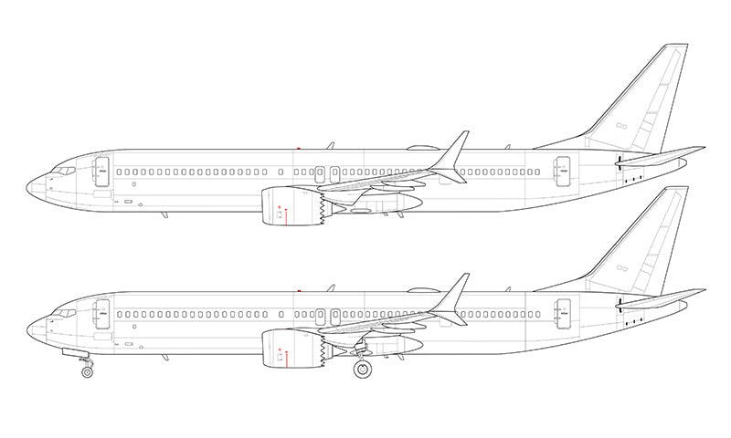 Boeing 737-10 MAX line drawing