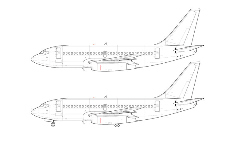 Boeing 737-200ADV line drawing