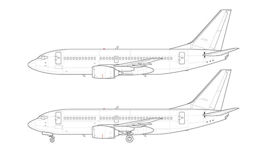 Boeing 737-300 line drawing