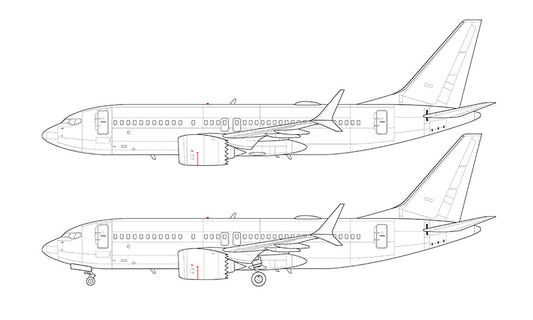 Boeing 737-7 MAX line drawing