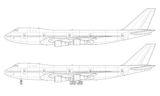 Boeing 747-100 line drawing