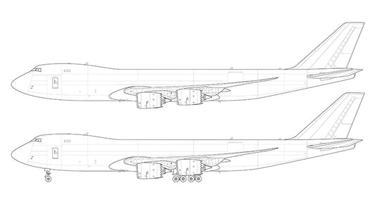 Boeing 747-8F line drawing