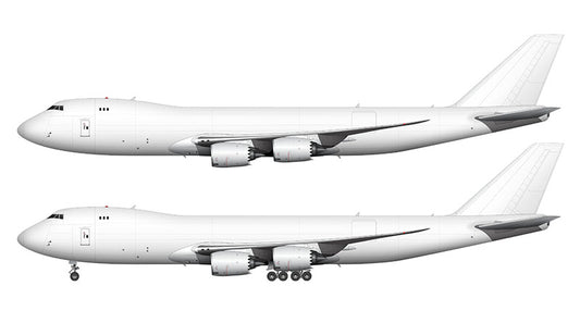 All White Boeing 747-8F template
