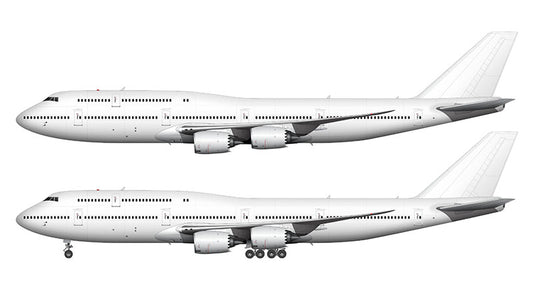 All White Boeing 747-8i template