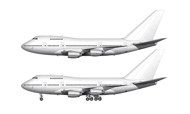 All White Boeing 747SP with Rolls Royce engines template