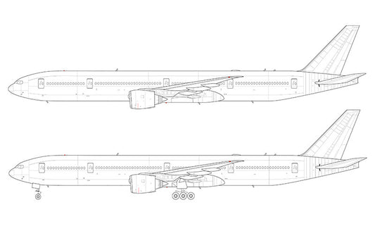 Boeing 777-300 line drawing