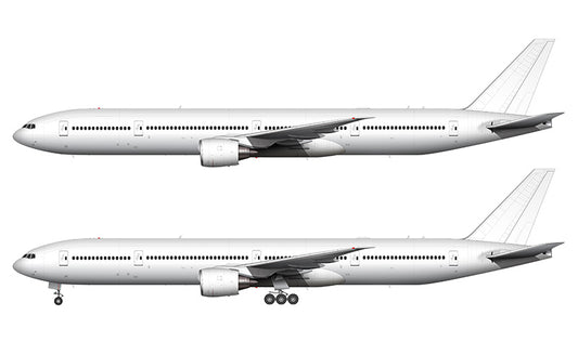 All White Boeing 777-300 template