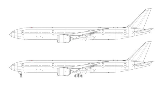 Boeing 777-9 line drawing
