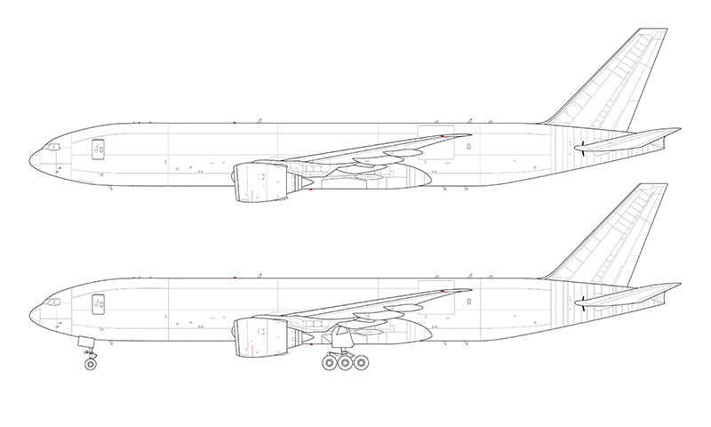 Boeing 777F line drawing