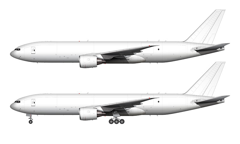 All White Boeing 777F template