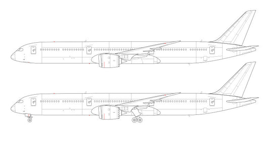 Boeing 787-10 line drawing
