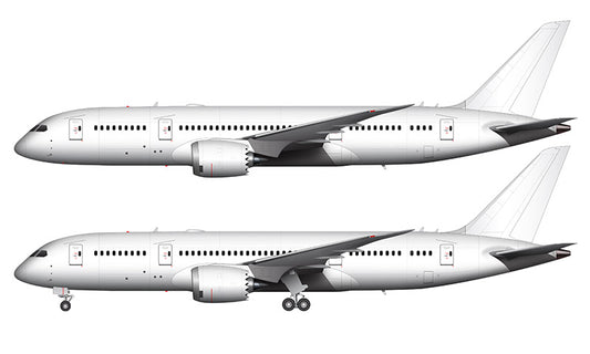 All White Boeing 787-8 template