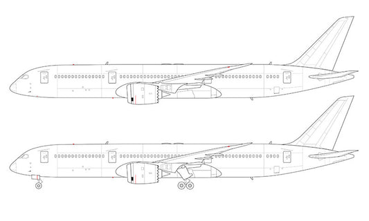 Boeing 787-9 line drawing