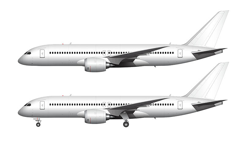 All White Boeing 797 template
