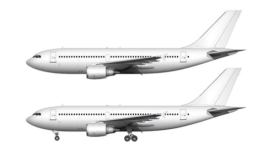 All White Airbus A310-300 with GE engines template