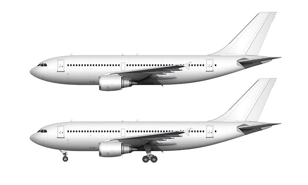 All White Airbus A310-300 with GE engines template – ShopNorebbo