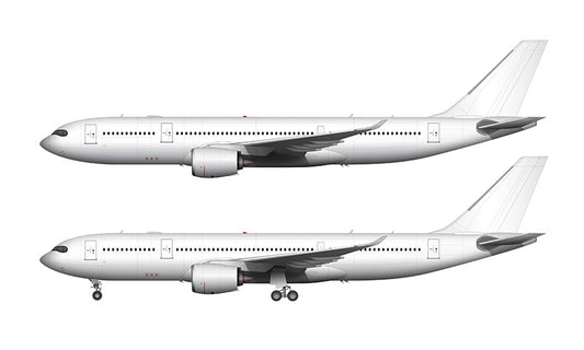 All White Airbus A330-800 NEO template