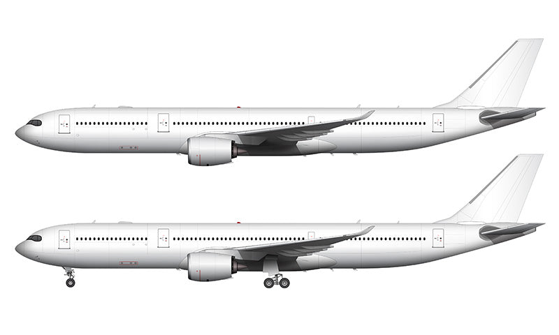 All White Airbus A330-900 NEO template