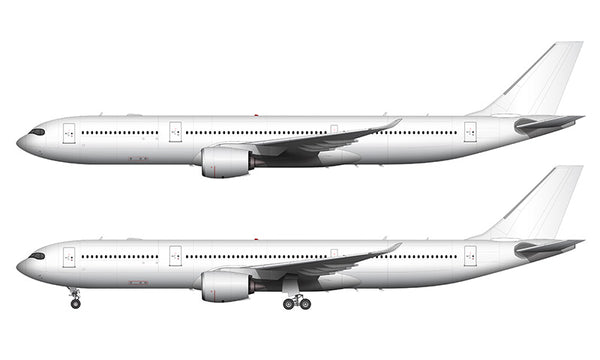 All White Airbus A330-900 NEO template – ShopNorebbo