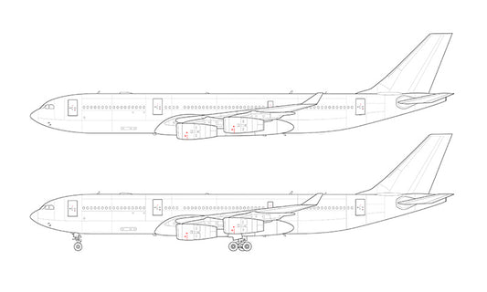 Airbus A340-200 line drawing