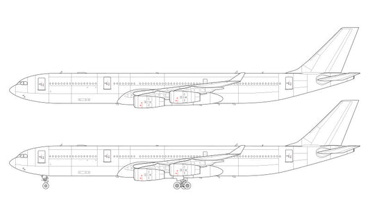 Airbus A340-300 line drawing