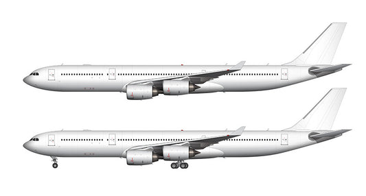 All White Airbus A340-500 template