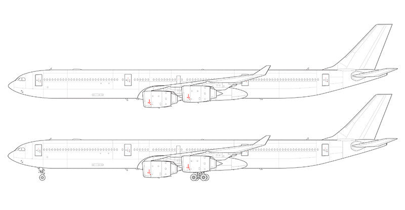 Airbus A340-600 line drawing