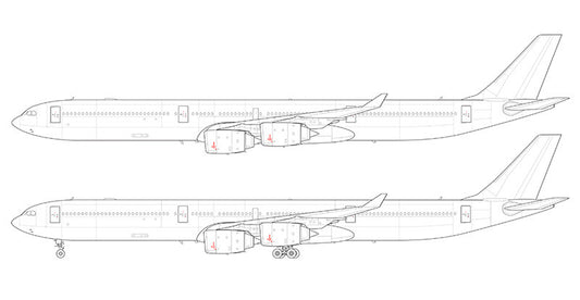 Airbus A340-600 line drawing