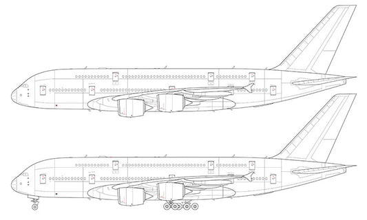 Airbus A380-800 line drawing