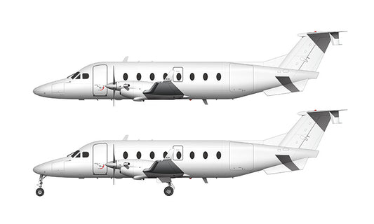 All White Beechcraft 1900D template