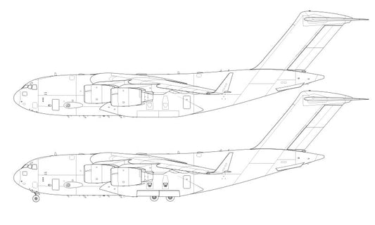 Boeing C-17 Globemaster III line drawing